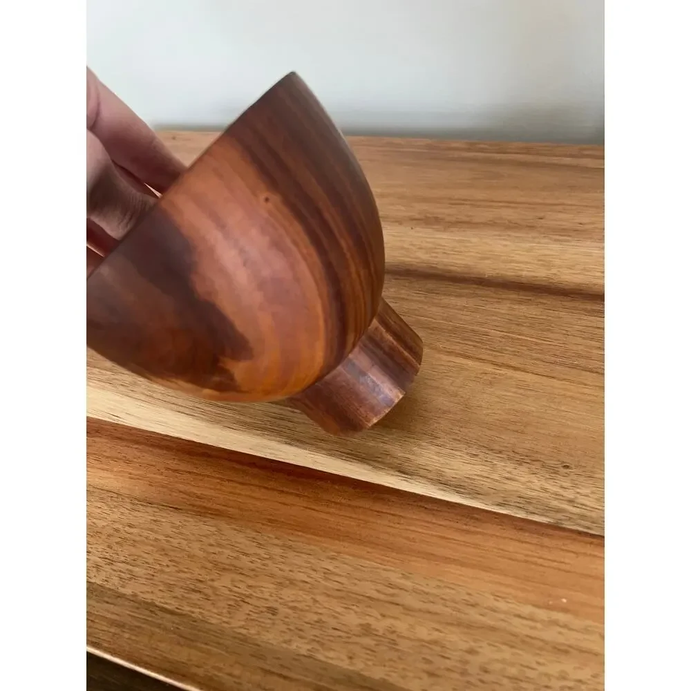 Vintage Hand Turned Teak Bowl JL